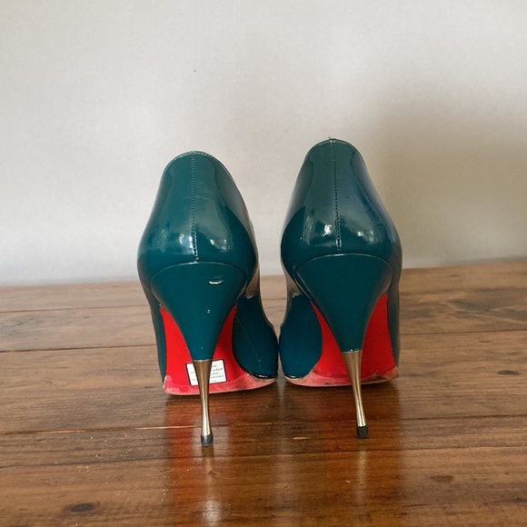 Christian Louboutin Blue Patent Yoyospina 100 Pumps size 40 or a size 9 1/2 - Picture 7 of 12
